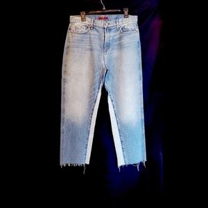 7 For All Mankind Blue Stonewashed Jeans